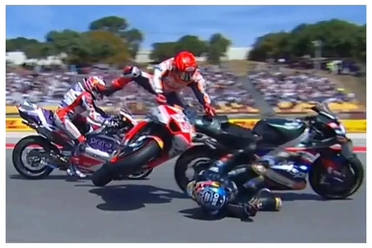 Marc Márquez sufre un accidente escalofriante