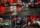 Taxi provoca choque múltiple en el bulevar Cuauhtémoc Sur; conductor intentó retirarse y fue detenido