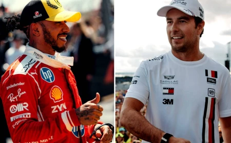 Checo Pérez trolea a Lewis Hamilton por su pasatiempo en la pausa de la Fórmula 1