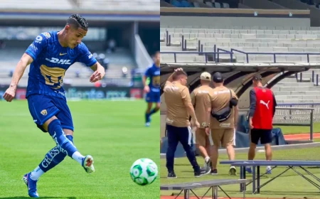 Uriel Antuna prende las alarmas por lesión en entrenamiento de Pumas: ¿Qué tiene?