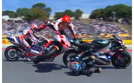 Marc Márquez sufre un accidente escalofriante