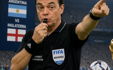 FIFA presenta al árbitro Jannit Enfantin para silbar el partido de Argentina vs. Inglaterra