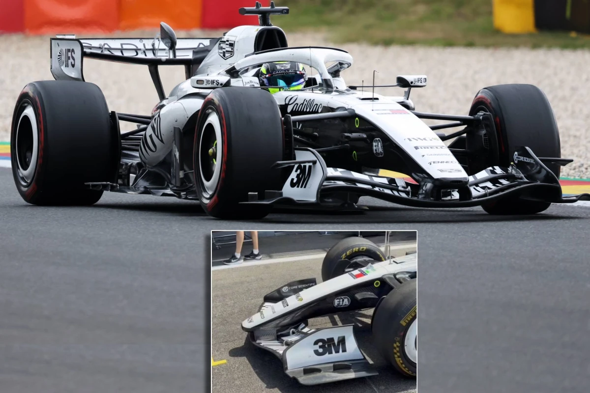 Resultados Práctica 2 GP Bélgica: Checo Pérez estrena alerón en Cadillac en una sesión caótica