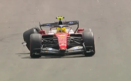 ¡Hamilton sufre un accidente y salva de milagro su participación en la clasificación!