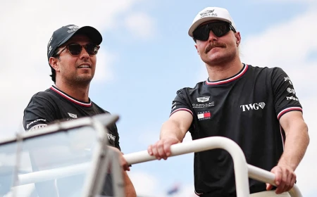 Checo Pérez también pierde el liderazgo con Bottas en Cadillac