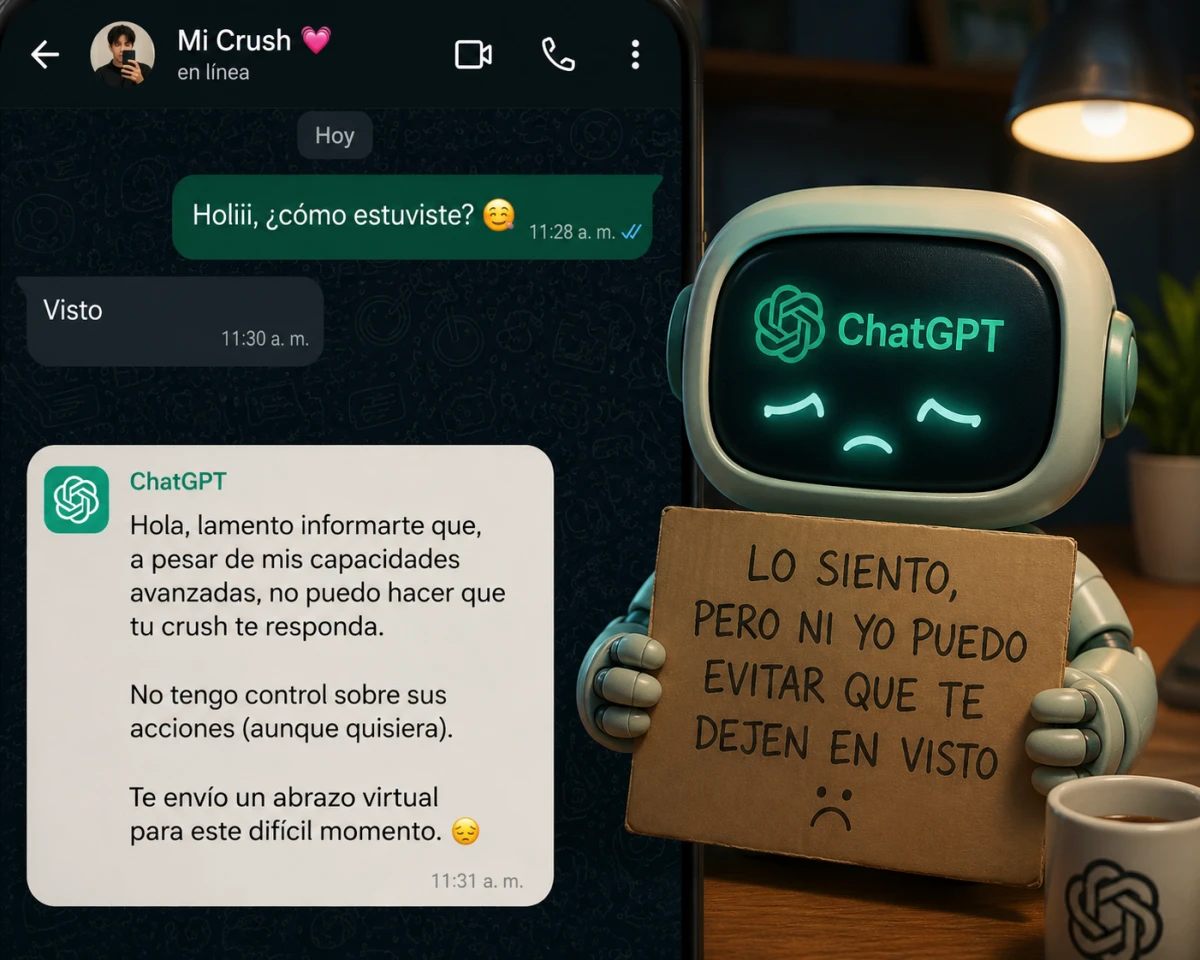 Nuevo ChatGPT podrá hacer todo lo que le pidas, excepto evitar que te dejen en visto