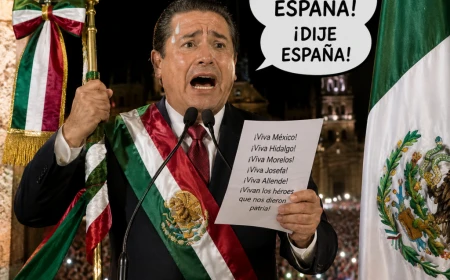 Mexicanos emocionados por esperar a gobernadores equivocándose en el Grito