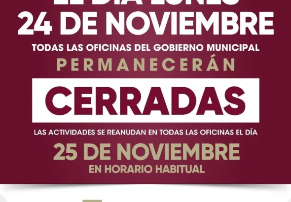oficinas cerradas Tijuana 24 noviembre